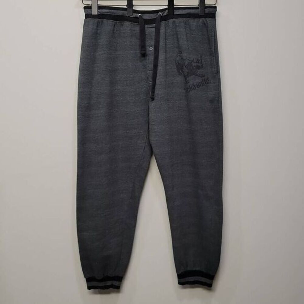 Ecko Unltd Sweatpants Men XL Grey Logo Varsity Preppy Skater Streetwear‎ Lounge